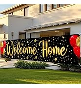 Nuxovilar Welcome Home Banner with Balloon Design -Party Decor for New Home, Housewarming, &amp; Cele...