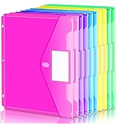 Forvencer Binder Pocket, 10 Pack Super Heavyweight Poly Binder Pocket with Hook and Loop Fastener...