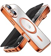 Misscase for iPhone 17 Case with Privacy Screen Protector,[Camera Lens Protector] Clear Magnetic ...