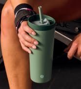 BlenderBottle 2-in-1 Insulated Stainless Steel Shaker Tumbler, Swig Leakproof Lid, Straw, Blender...