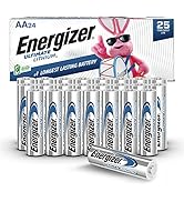 Energizer Ultimate Lithium AA Batteries Pack, 1.5V AA Batteries, 24 Count