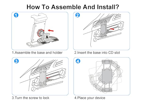 PLDHPRO CD Slot Tablet Car Mount 