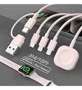 [MFi Certified] 4 in 2 iWatch &amp; Phone Charger Cable - 10FT/3M 3 Charger iPhone Watch airpods Char...