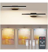 Koopala LED Picture Lights Set of 2, Cordless Over Painting Lamps with 6000mAH Rechargeable Batte...