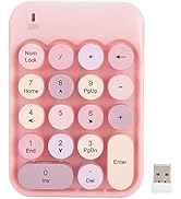 PUSOKEI Wireless Numeric Keypad, Cute Number Pad for Game Direction Switching, Portable Cute 18-R...