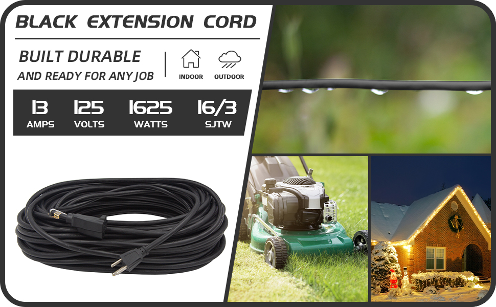 Black extension cord