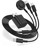 for Apple Watch Charger Fast Charging,3 in 1 Multi Chargers Cable with 20W USB C Charger, iWatch ...