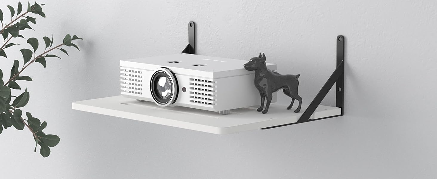 White Small Mini Projector Shelf/Modem Shelf