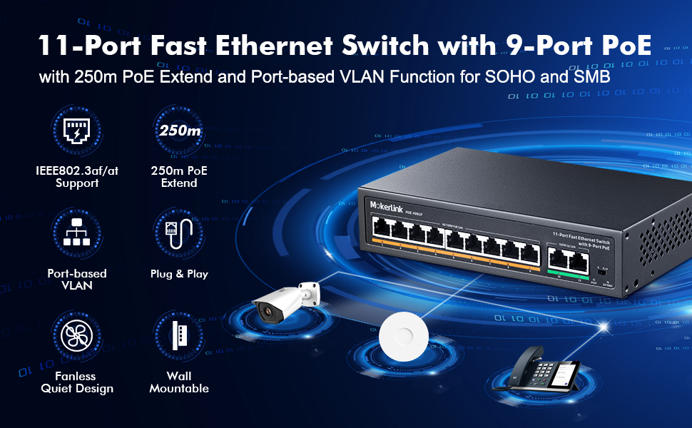 11 port poe switch
