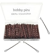 Bobby Pins Brown, 330 Count 2.2 Inch Hair Pins With Cute Box, Premium Bobby Pin For Kids, Girls A...