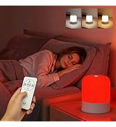 Haigvel Red Light Therapy Night Light for Sleep Aid, 635nm Red Light for Sleep 5-Level Dimming &amp; ...