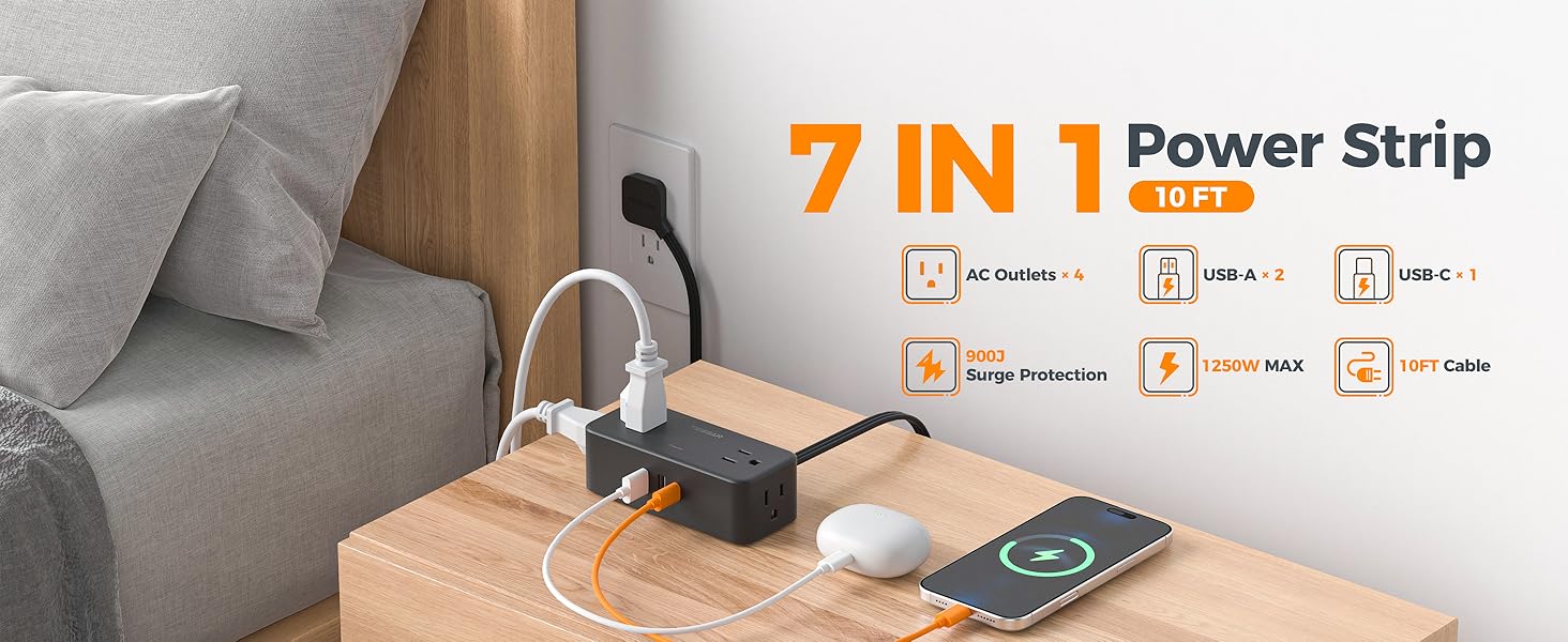 Power Strip with USB Ports