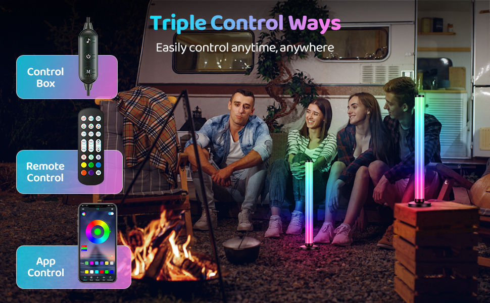 app control rgb led light bar with remote
