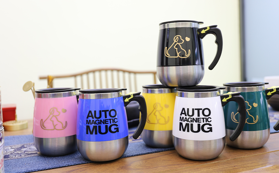 Self Stirring Rechargeable Auto Mixing Stainless Steel Cup Magnetic Electric Mug