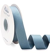 Ribbli Light Dusty Blue Velvet Ribbon Double Faced 1 Inch 10-Yard Spool Light Dusty Blue Ribbon U...