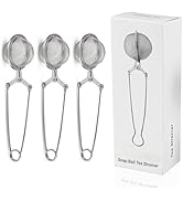 Snap Ball Tea Strainer, Exptolii 3 Pack Stainless Steel Tea Infuser Filter with Handle for Loose ...