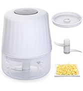 CHIDOYII 100ML Electric Garlic Chopper,Cordless Mini Food Processor with Separation Partition,2-L...