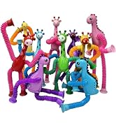 Giraffe&amp;Dinosaur Pop Tube Fidget Toys, Sensory Autism Travel Toy for Kids
