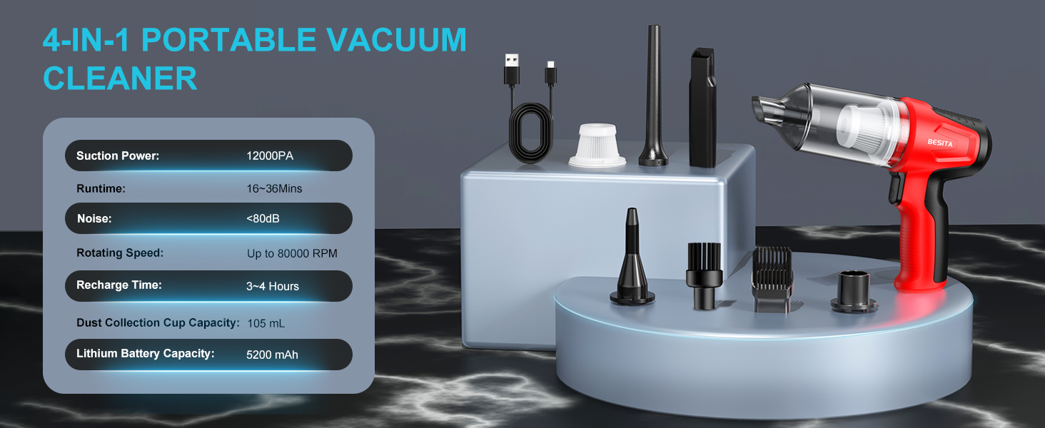 4-IN-1 Portable Vacuum Cleaner