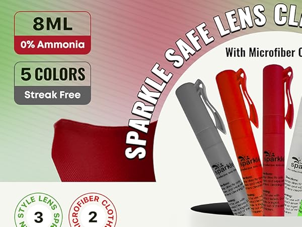 lens spray for eyeglasses, glasses cleaner spray and cloth, eyeglass cleaner kit, eye glass cleaner
