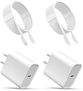 USB C Charger, 20W PD USB C Fast Wall Charger Adapter with 6FT Type C to C Cable Compatible for i...