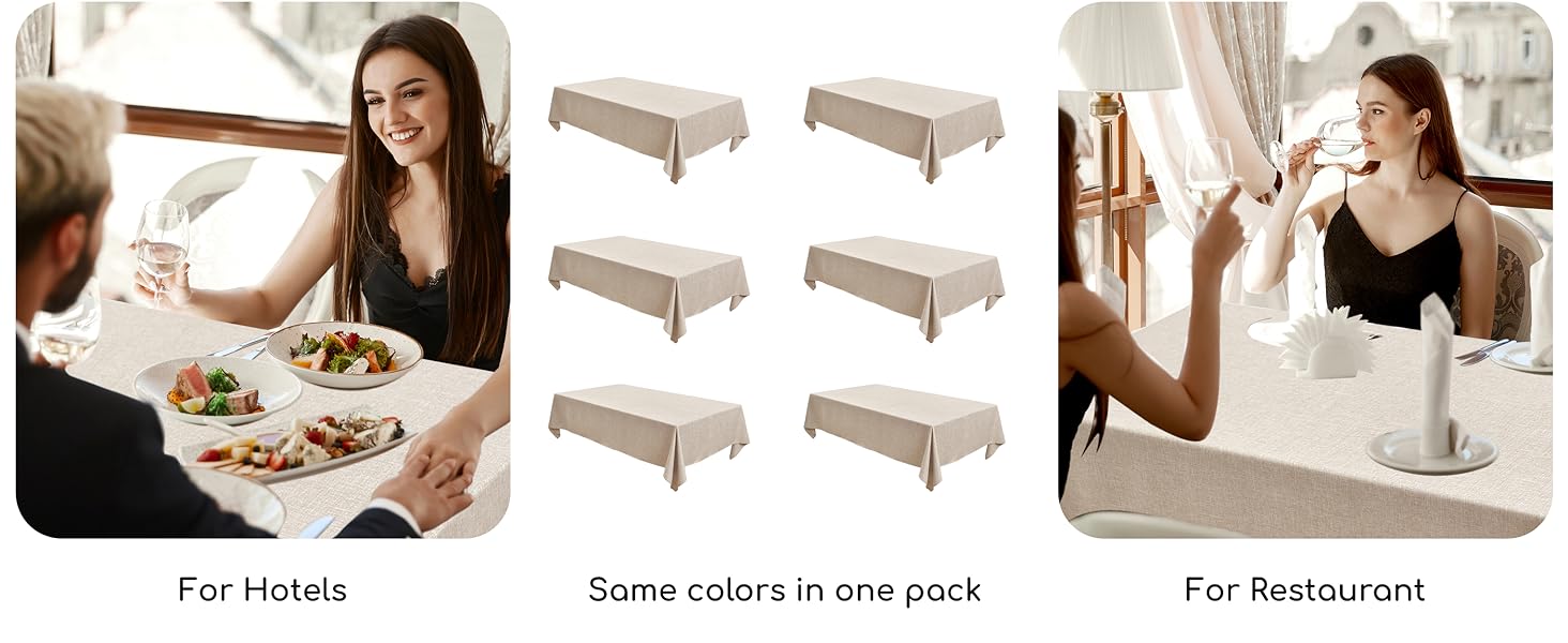 solid tablecloths fit any standard shape table
