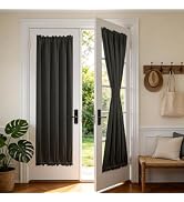 Deconovo Blackout Door Curtain for Glass Doors 40 Inches Long | 1 Panels Set, Thermal Insulated, ...