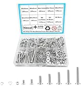 Hincell M4 Phillips Pan Head Machine Screws, 370pcs Stainless Steel Kit (M4 x 6mm, 8mm, 12mm, 16m...