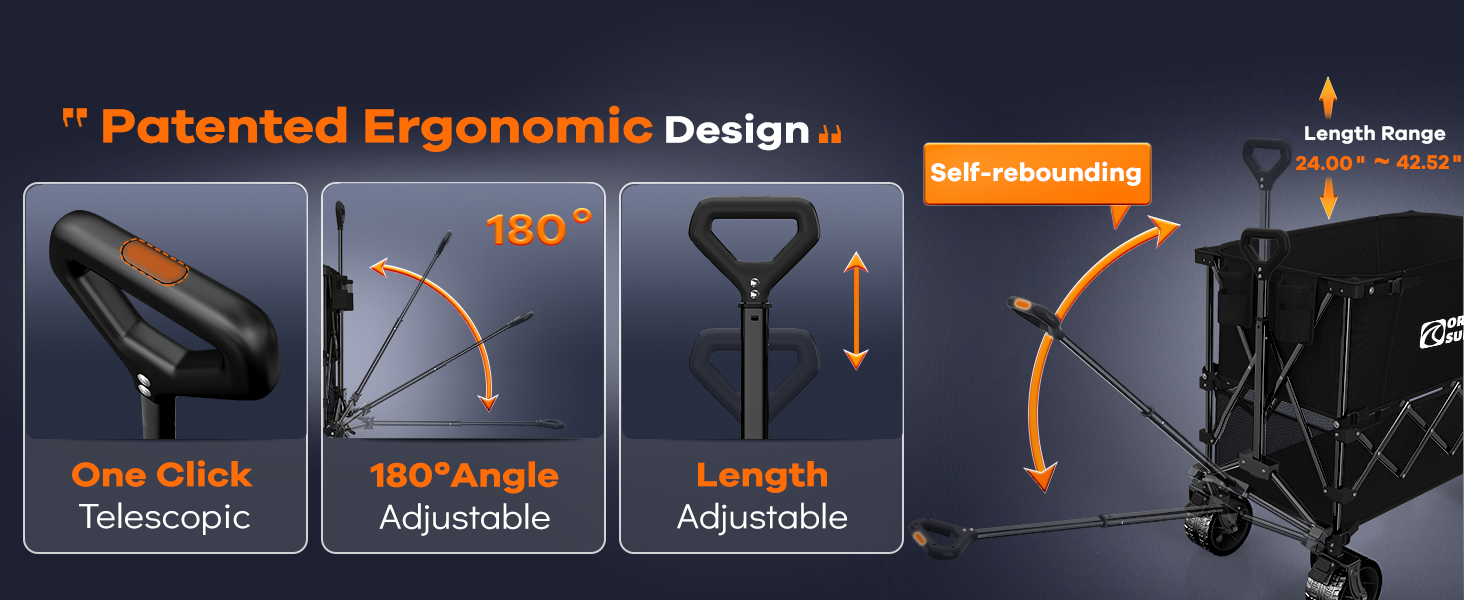anti-drop extended patented adjustable ergonomic handle up to 42.52&amp;#39;&amp;#39;
