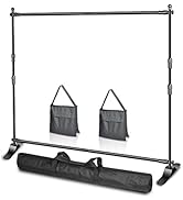 EMART 10 x 8ft (W X H) Photo Backdrop Banner Stand - Adjustable Telescopic Tube Trade Show Displa...