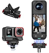 Flymile X5 Magnetic Quick Release Base for Insta360 X5, 360° Horizontal Rotation Aluminum Mount f...