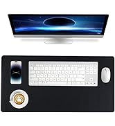 Leather Desk Pad, Mouse Pad, Non-Slip Desk Protector Mat, Leather Desk Blotter, Computer Desk Pad...