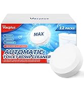 Vacplus Toilet Bowl Cleaner Tablets 12 Pack, Automatic Toilet Bowl Cleaners with Bleach, Sustaine...
