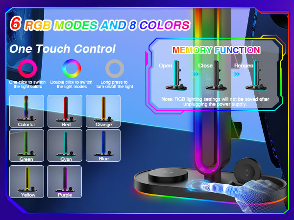 RGB Headphone &amp;amp; Controller Stand