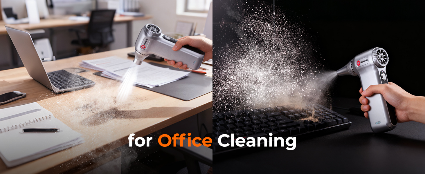 compressed air duster for pc and desk cleaning