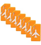 7 Pack Silicone Luggage Tag Baggage Handbag Travel Suitcase Tags with Name ID Card Perfect to Qui...