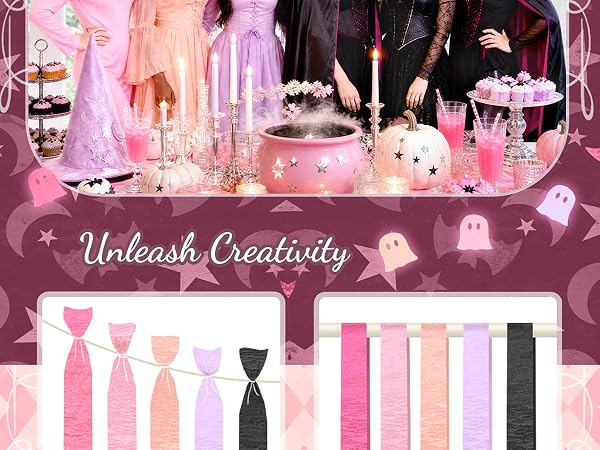 PinkHalloweenCrepe5PCS