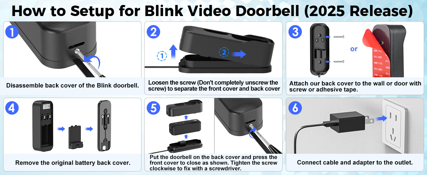blink video doorbell mount
