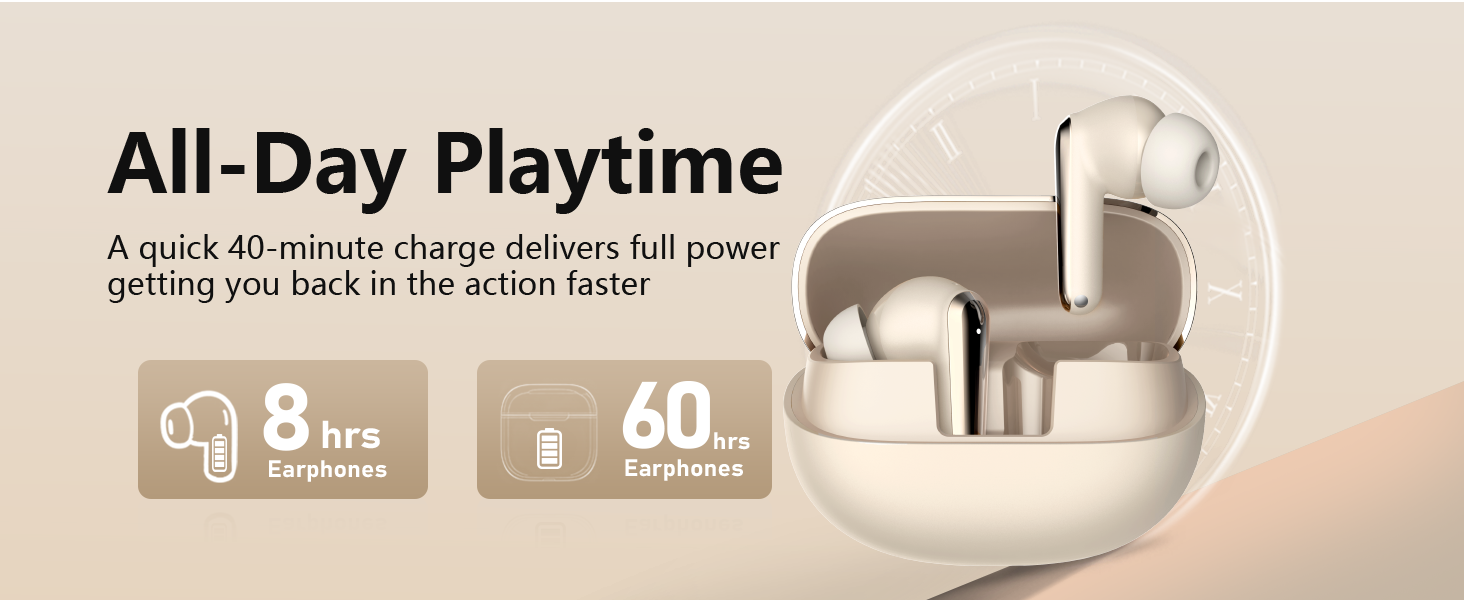long battery life wireless earbuds