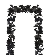 SITUMEIZI 2 Pack Halloween Garlands Black Maple Leaf Garland 13Ft Black Hanging Vines for Autumn ...
