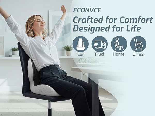 Office chair cushions for back and butt seat cushion with lumbar support