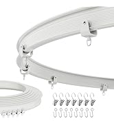 Flexible Ceiling Curtain Track Ceiling Mount, Curved Curtain Rod, Sliding Curtain Track, Room Div...
