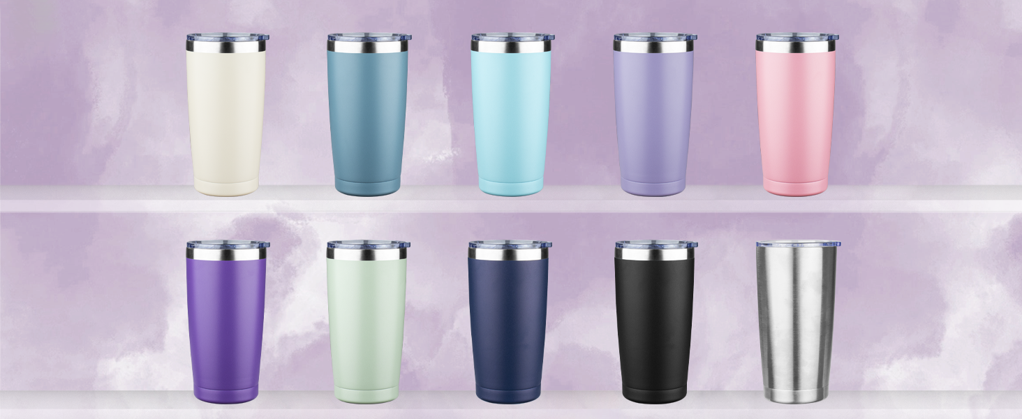 20 oz Tumbler with Lids and Straws