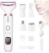 Electric Bikini Trimmer for Women - 5 in 1 Upgraded Body Face Shaver Nose Pubic Hair Trimmer Razo...