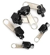 6Pcs Black Universal Instant Fix Zipper Repair Kit Replacement Zip Slider Teeth Zippers Design Ar...