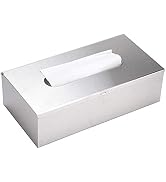 Sumnacon Rectangular Tissue Box Cover - Stylish Stainless Steel Paper Facial Cover, Modern Metal ...