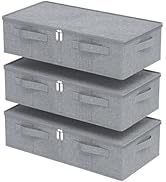 ENUMAIL Underbed Storage Box, Foldable Under Bed Storage Bags Container, Underbed Storage Organiz...
