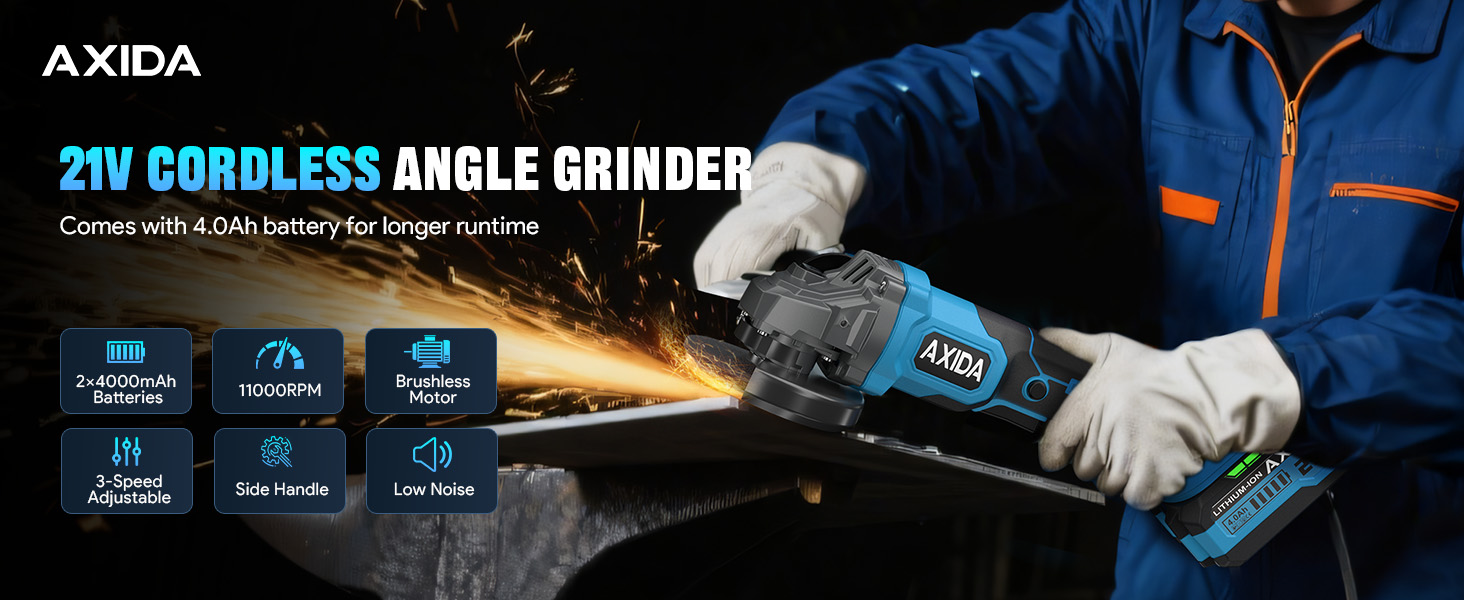cordless angle grinder