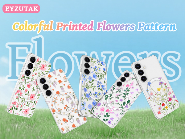 4(13)-flower magnetic phone case for samsung