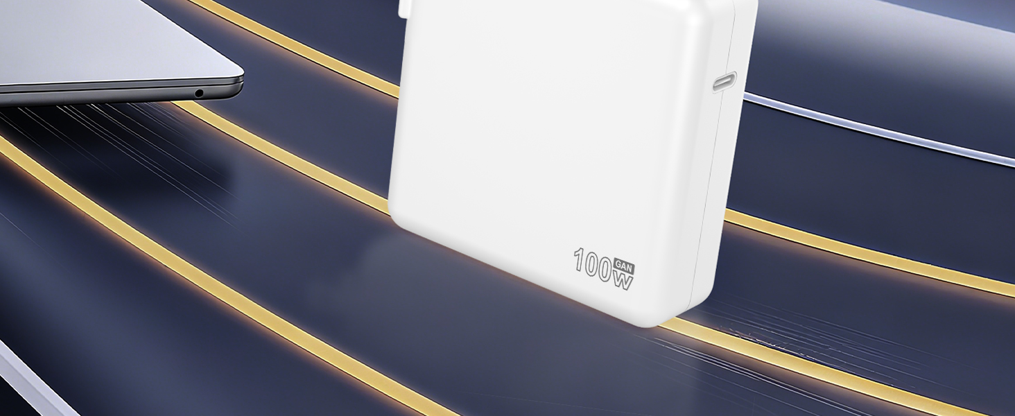 100W Charger for MacBook Pro 14 16 inch MacBook Air 13 15 inch M4 M3 M2 M1, 100W GaN Power Adapter